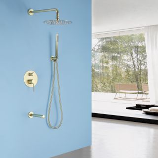 Душевая система ABBER Emotion золото матовое AF8817G